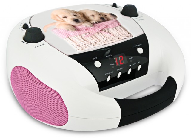 Lecteur CD portable motif chiots - Packshot