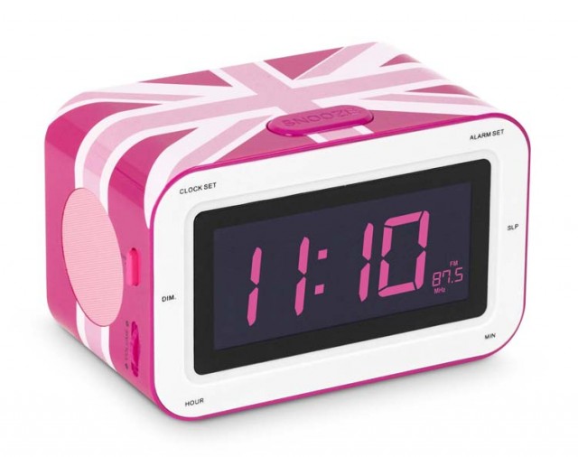 Radio réveil "Union Jack" (Rose) - Packshot