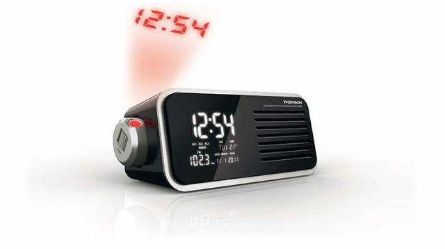 Radio-réveil Projecteur ‘Température’ (Noir) - Packshot