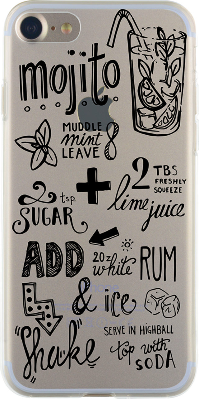 Coque semi-rigide (Transparent Recette Mojito) - Packshot