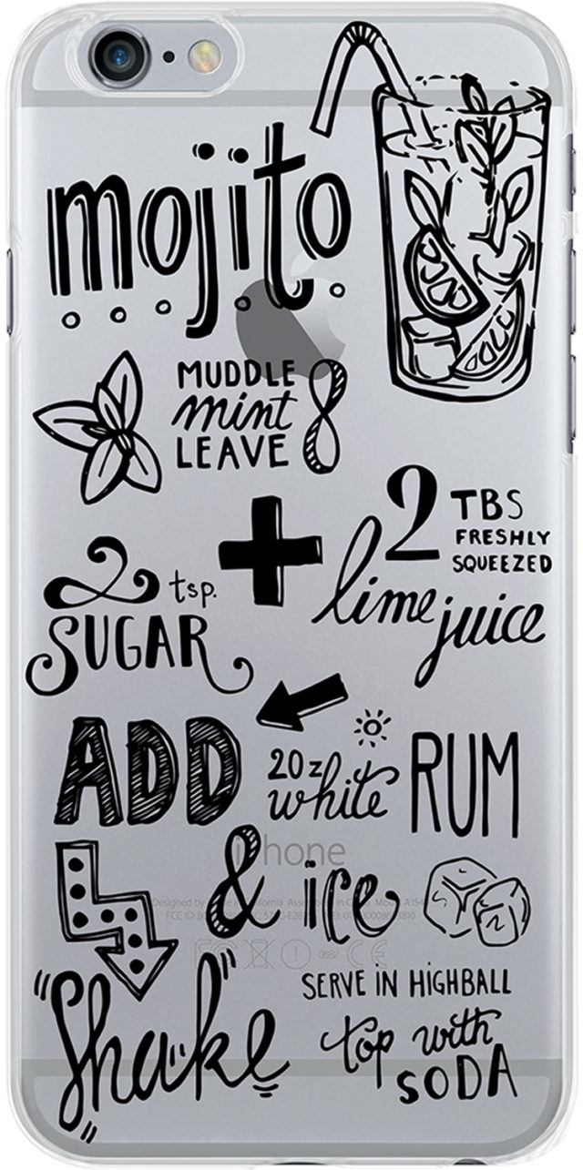 Coque semi-rigide (Transparent Recette Mojito) - Packshot