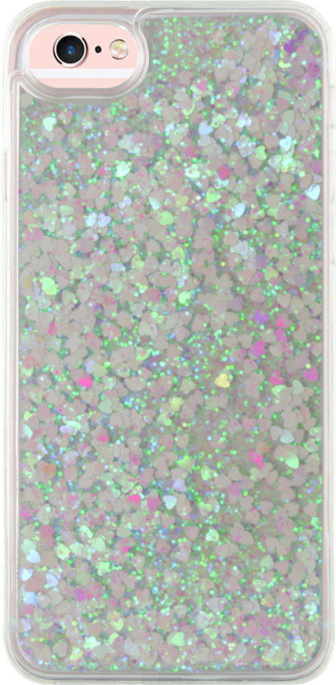 Coque rigide liquide (paillettes blanches) - Packshot