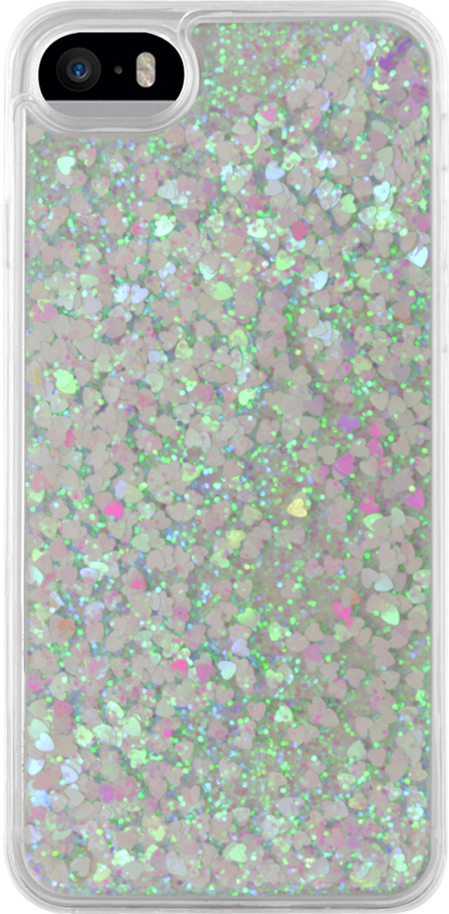 Coque rigide liquide (paillettes blanches) - Packshot
