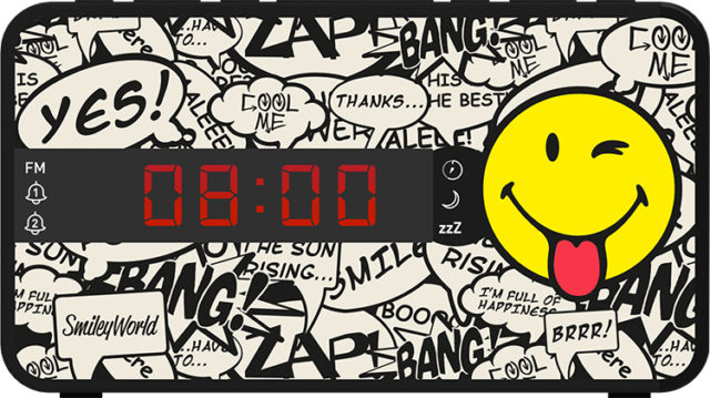 Radio réveil doucle alarme RR16SMILEY Smiley© - Packshot