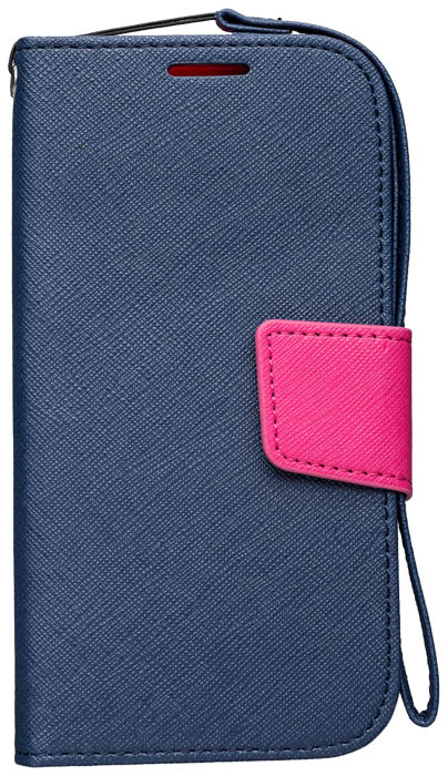 Etui à rabat bleu et rose – Packshot