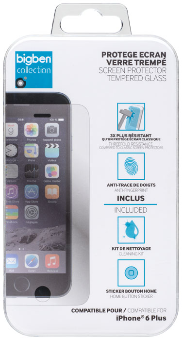 Protège-écran en verre trempé pour iPhone X - PEGLASSIP8 BIGBEN : le  protège-écran à Prix Carrefour