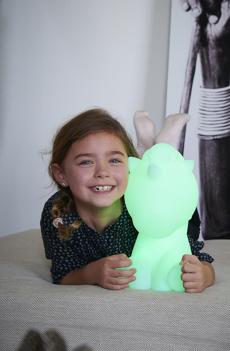 Lampe, enfant multicouleur, BIGBEN enceinte lumineuse, bébé licorne H.20cm