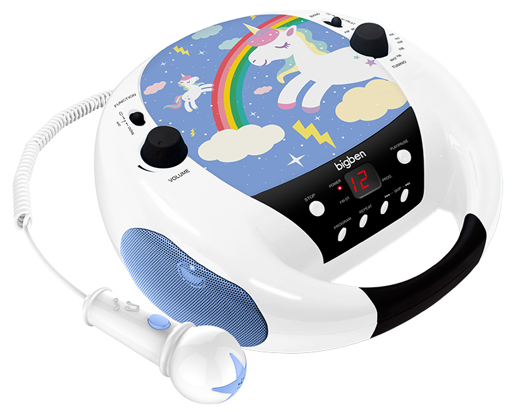 Lecteur CD portable avec microphone CD52UNICORNM2 BIGBEN KIDS - Packshot