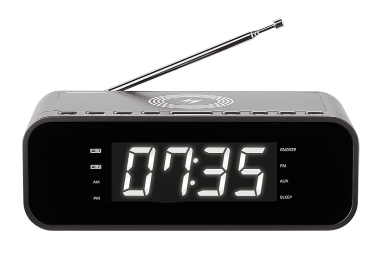Radio réveil BIGBEN RR140IGWOOD avec chargeur sans fil- radio FM