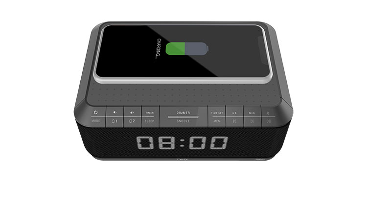 Radio réveil BIGBEN RR140IGWOOD avec chargeur sans fil- radio FM