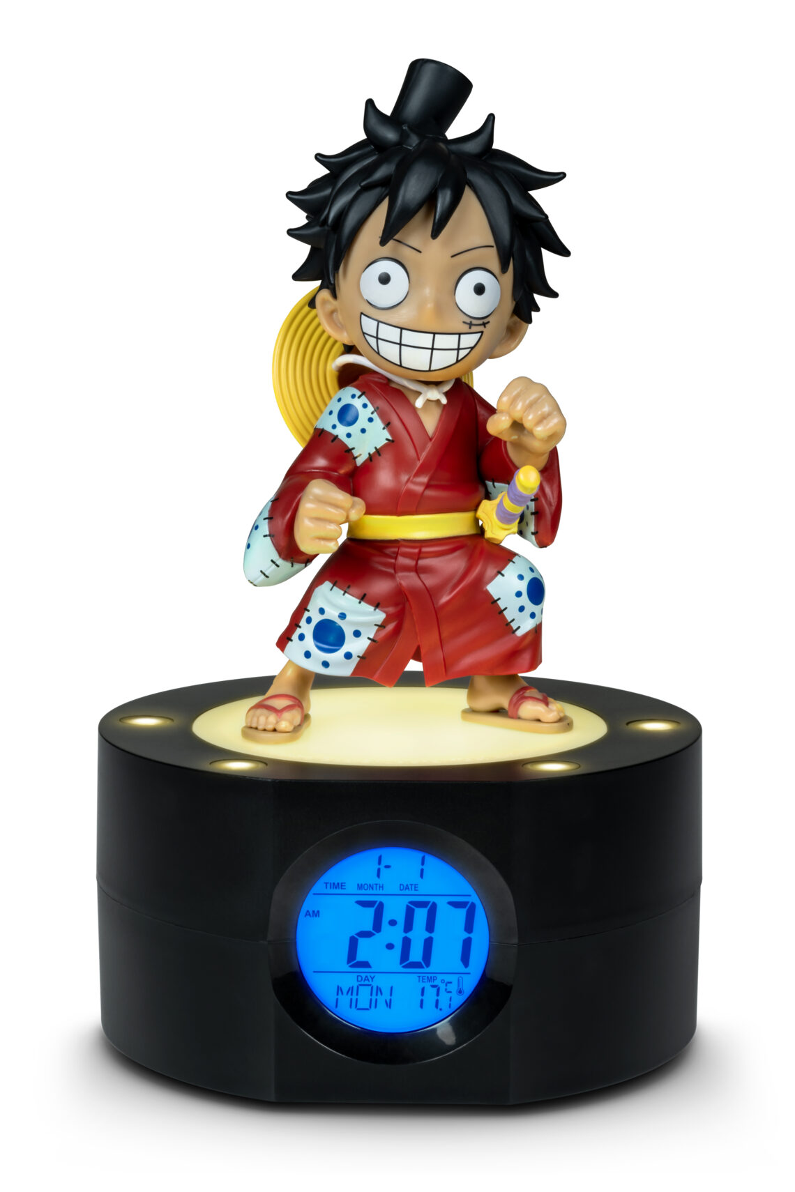 Reveil Manga One piece Led 7 Couleurs changeable Thermomètre luffy zoro  chopper