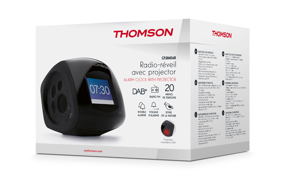 RADIO REVEIL AVEC PROJECTEUR DAB  CP284DAB THOMSON | Bigben - Le Design ...