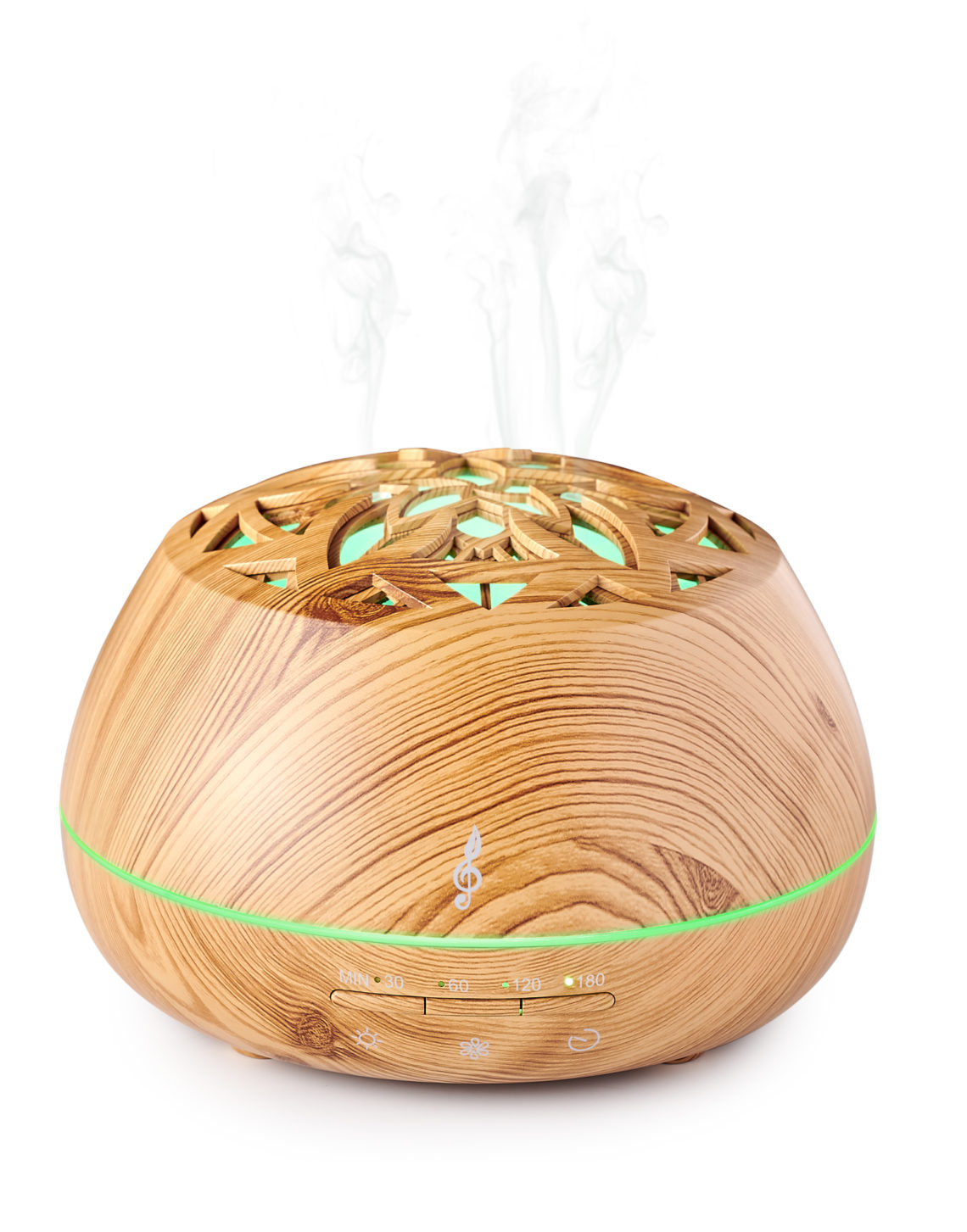 Diffuseur Huiles Essentielles avec Enceinte Bluetooth,350 ML Humidificateur  d'air,Diffuseur d'huiles essentielles sans