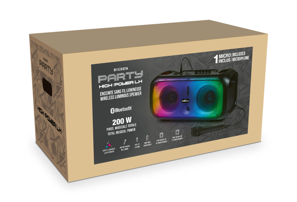 MAX – Enceinte lumineuse puissante (sans fil) – PARTYBTHPMAX, Bigben - Le  Design Sonore pour tous, Audio, Thomson, Bigben Party, Bigben kids, Lumin'US, Colorlight