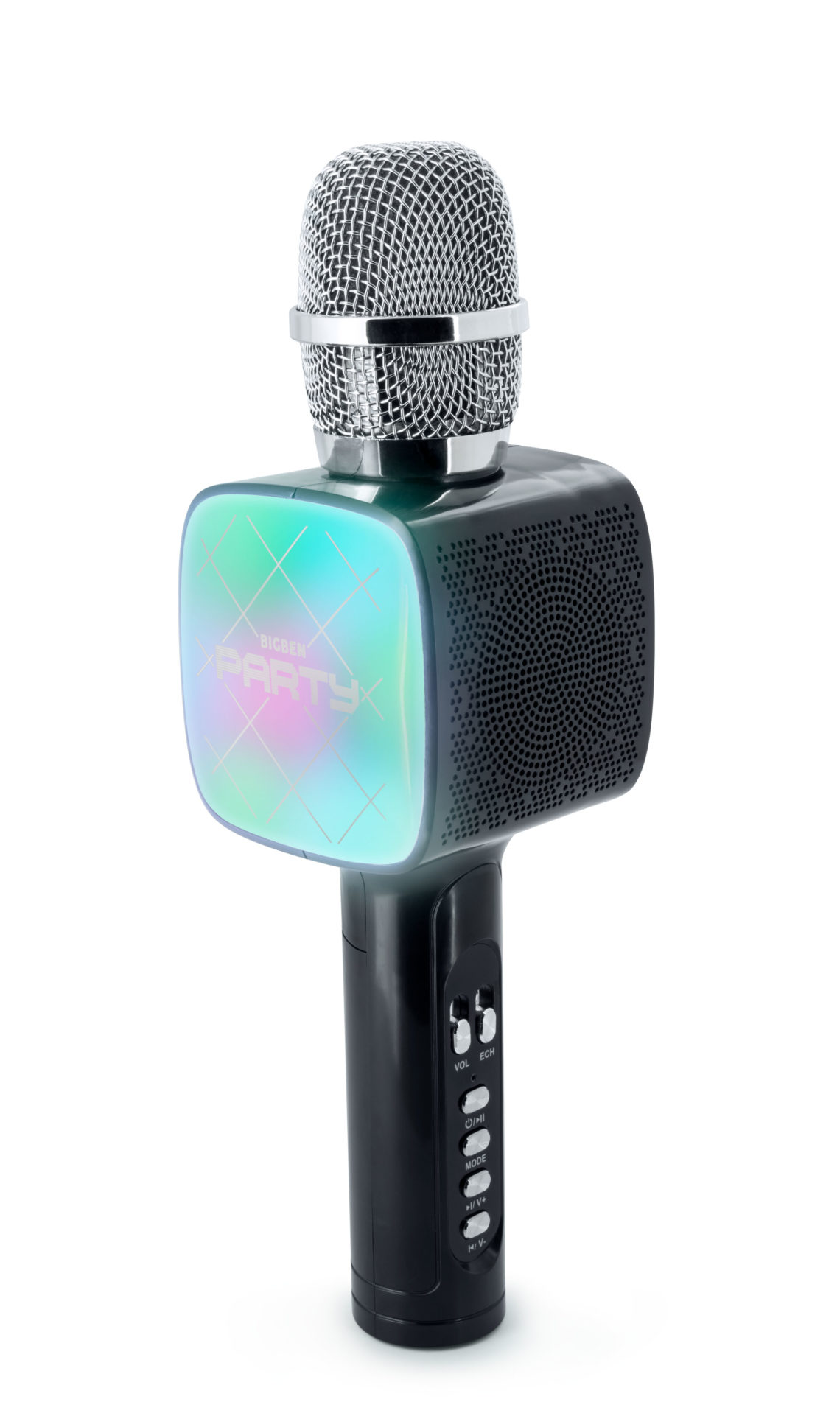 MICROPHONE KARAOKE AVEC EFFETS LUMINEUX – PARTYBTMIC2BK