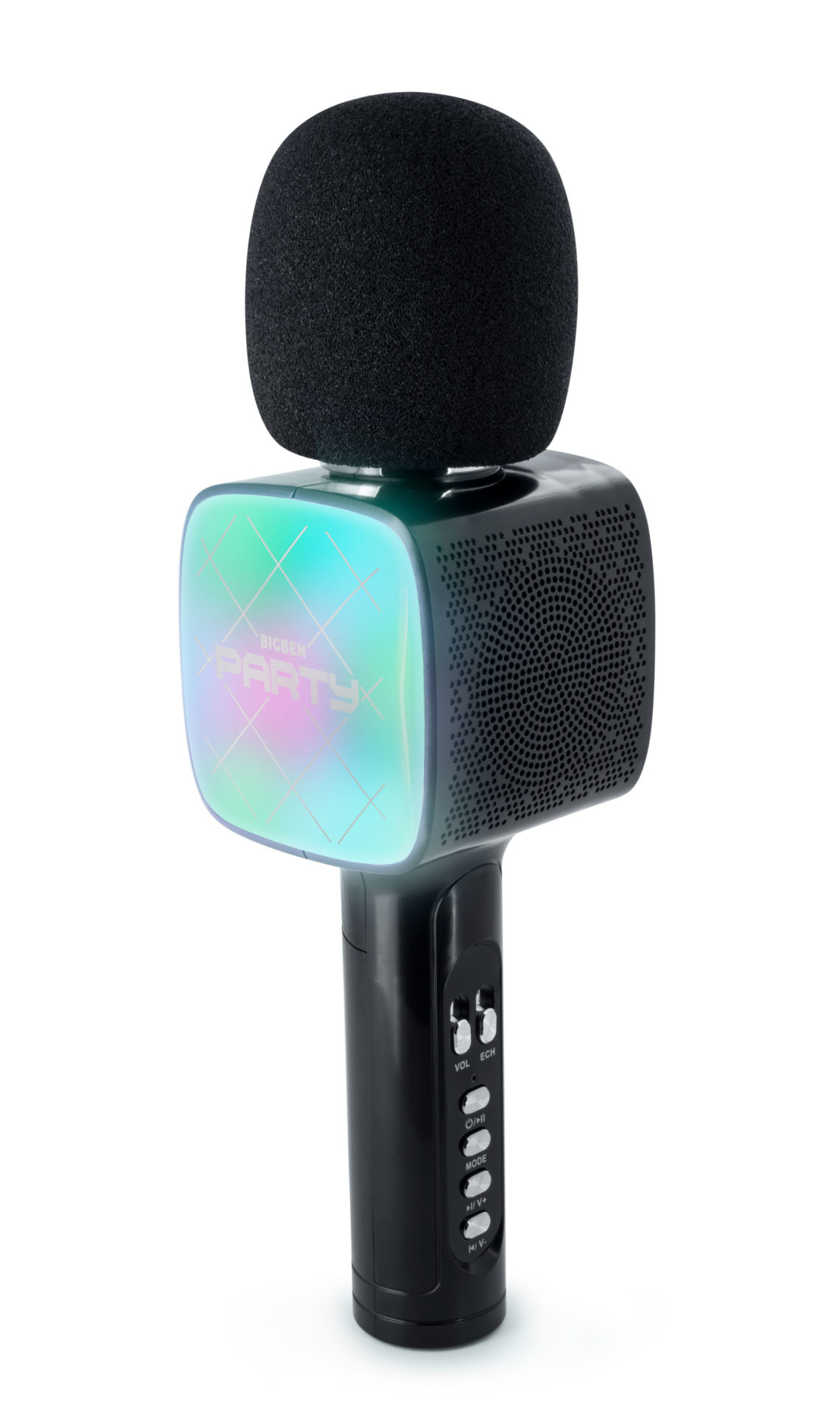 Micro Karaoke Bluetooth 9W avec Lumière LED, Autonomie 4H, Bigben - Rose -  Français