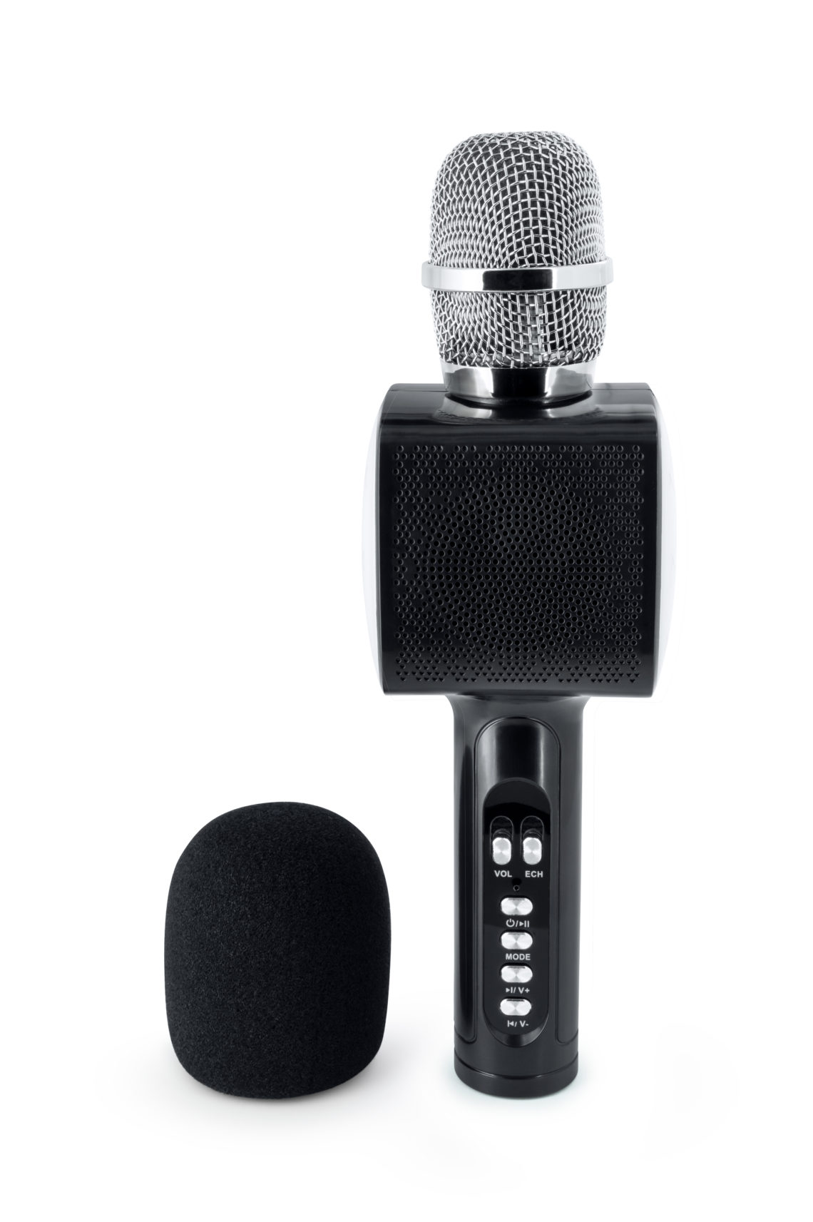 MICROPHONE KARAOKE AVEC EFFETS LUMINEUX – PARTYBTMIC2BK