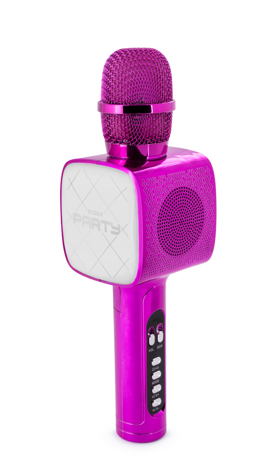 Micro Karaoke Bluetooth 9W avec Lumière LED, Autonomie 4H, Bigben - Rose -  Français