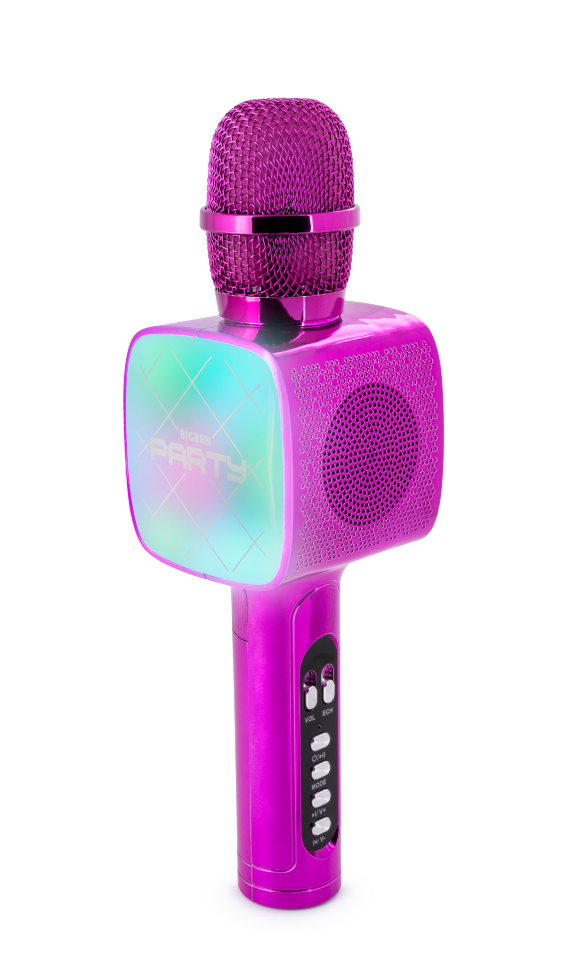 MICROPHONE KARAOKE AVEC EFFETS LUMINEUX (Rose) – PARTYBTMIC2PK, Bigben -  Le Design Sonore pour tous, Audio, Thomson, Bigben Party, Bigben kids, Lumin'US, Colorlight