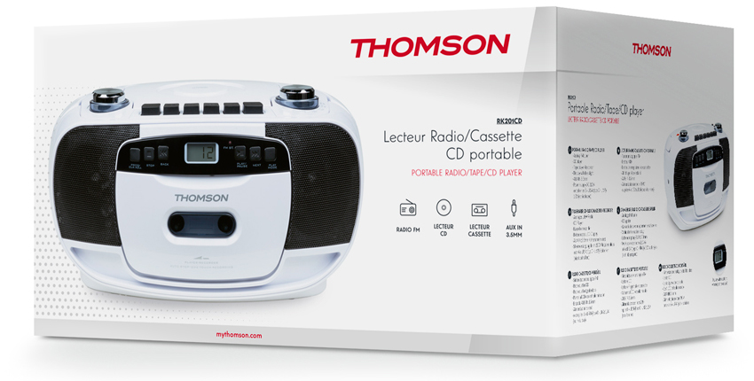 Radio/Cassette/CD RK201CD Thomson  Bigben - Le Design Sonore pour