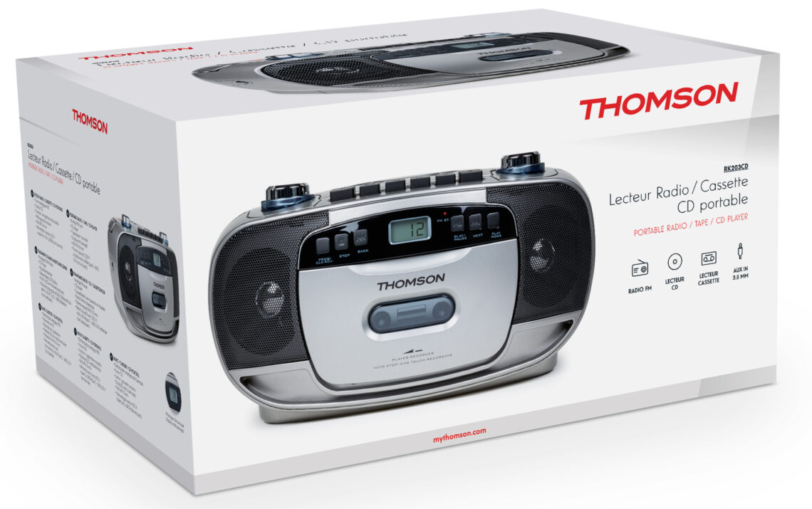 Lecteur CD/Radio/K7 portable – RK203CD THOMSON, Bigben - Le Design Sonore  pour tous, Audio, Thomson, Bigben Party, Bigben kids, Lumin'US, Colorlight