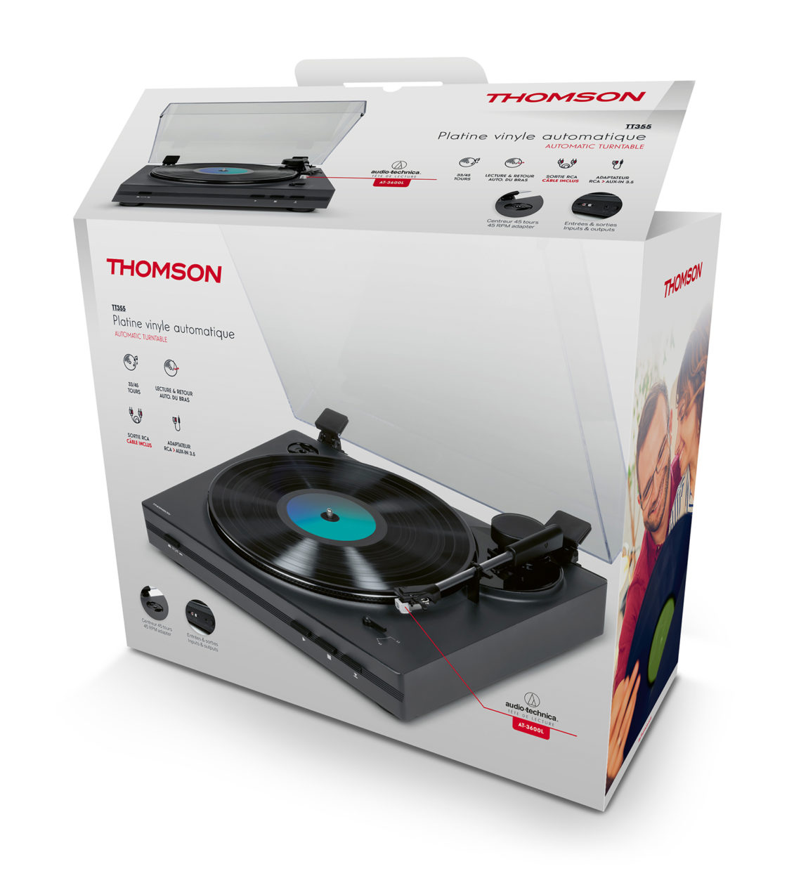 THOMSON TT301 - Platine vinyle design 33 et 45 tours - Tete de lecture