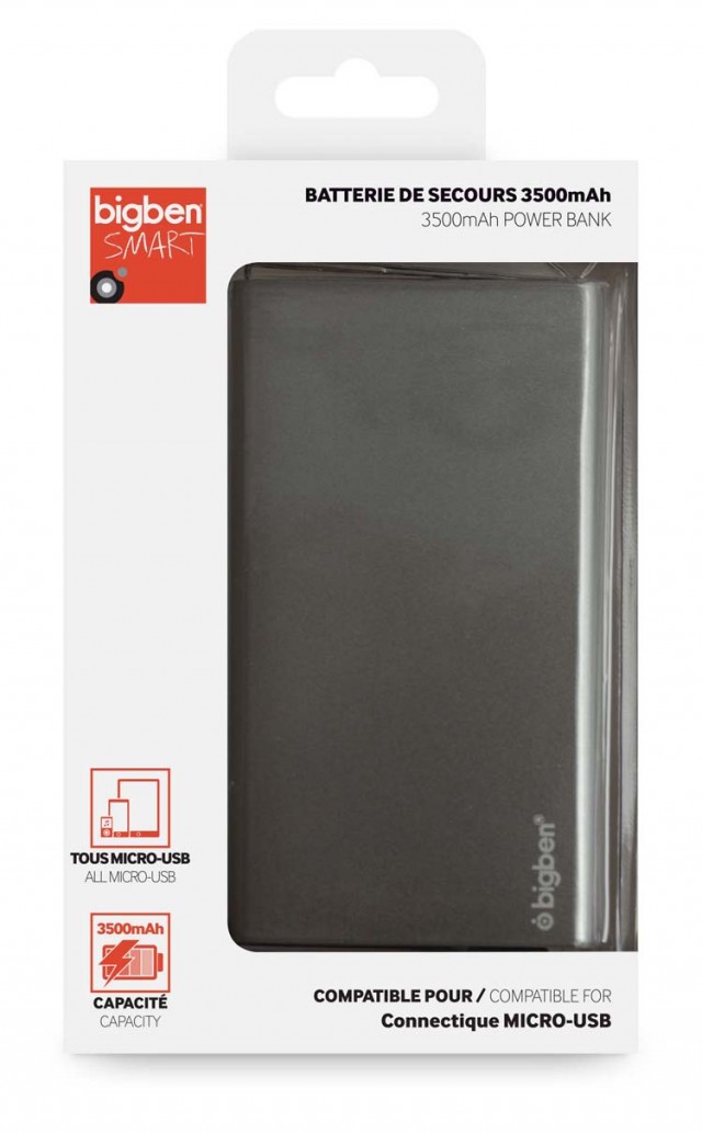 3500 mAh Power Bank (grey) - Packshot