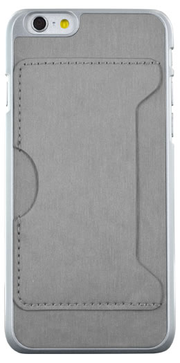 Rigid back cover with card holder (Gray) - Packshot