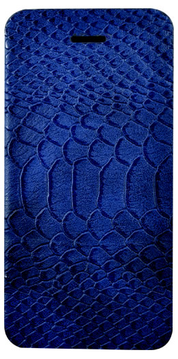 Folio case faux-crocodile (Blue) - Packshot