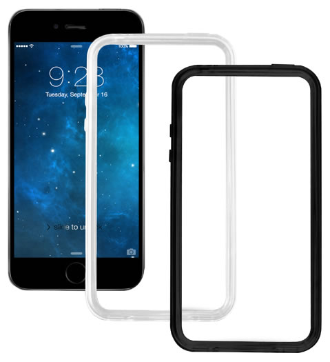 Set of two semi-rigid bumpers (Black and transparent) - Packshot