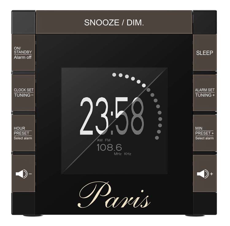 Radio Alarm Clock Projector “Paris” – Image   #1