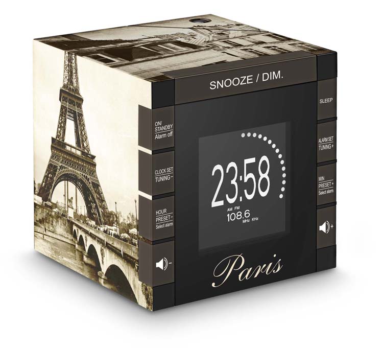 Radio Alarm Clock Projector "Paris" - Image   #1