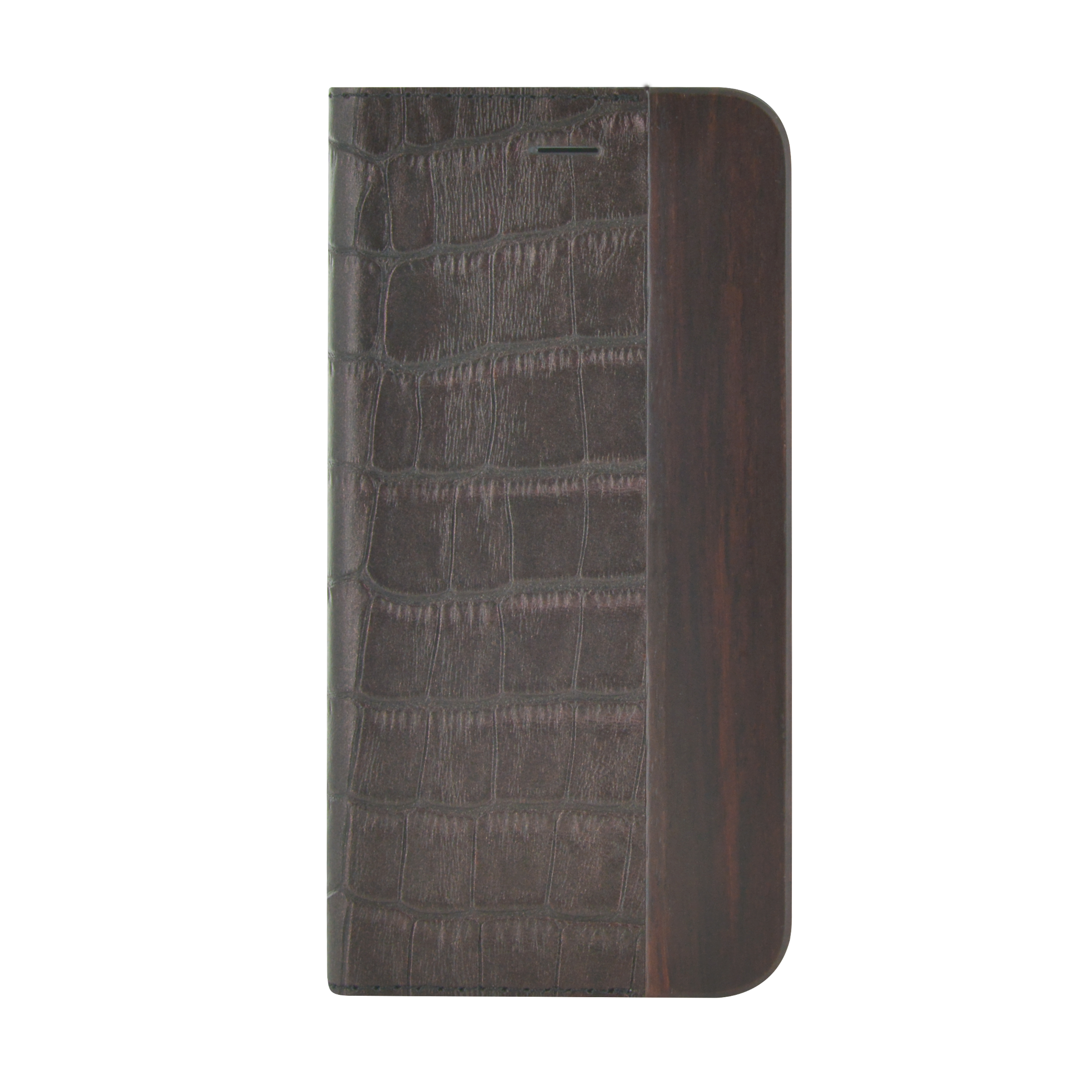 Folio Case Bi-material Wood & Croco - Packshot