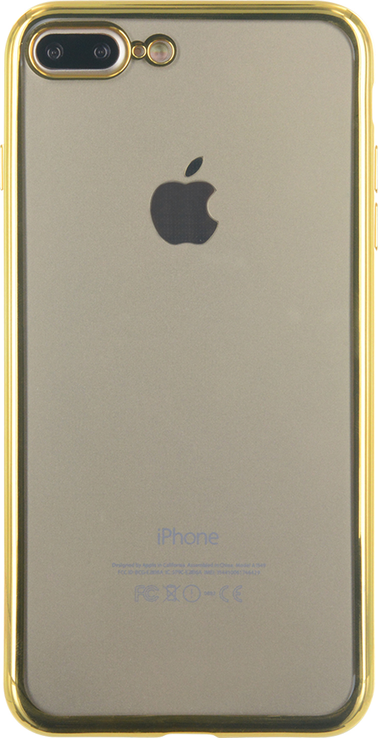 Semi-rigid case clear and metal contour (gold) - Packshot