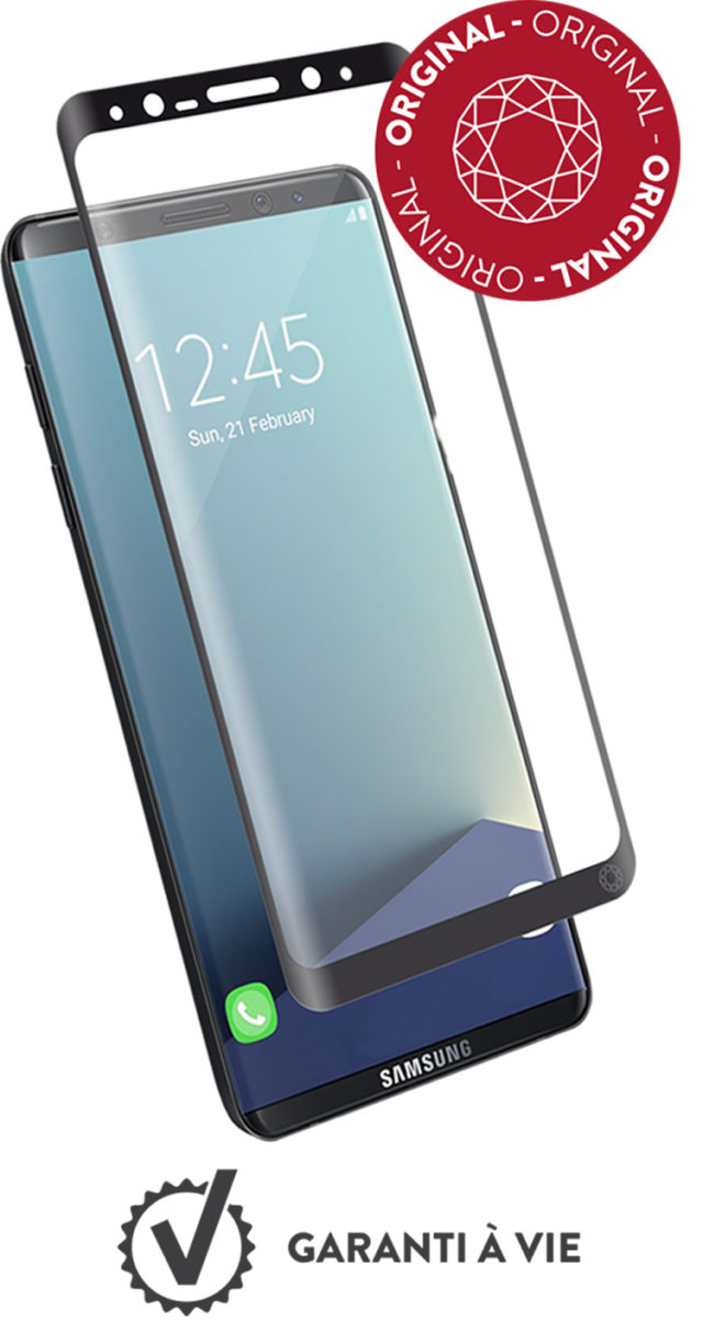 The tempered curved glass screen protector FORCE GLASS with fitting kit - Packshot