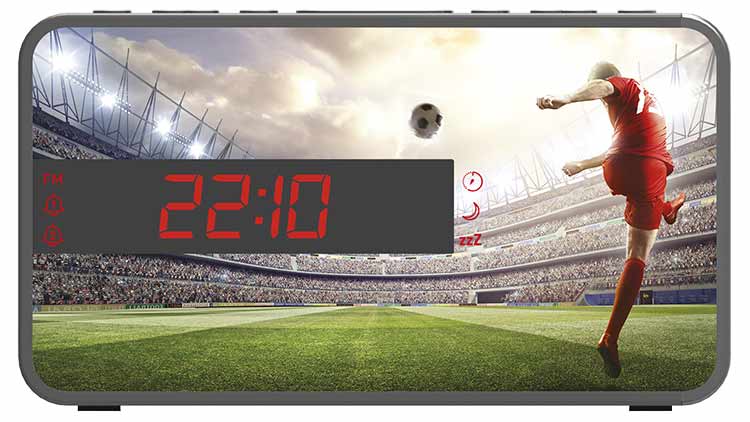 Dual alarm clock (football) - Packshot