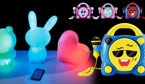 Lumin’Us - Leuchtende Bluetooth®-Lautsprecher und Karaoke-CD-Player für Kids