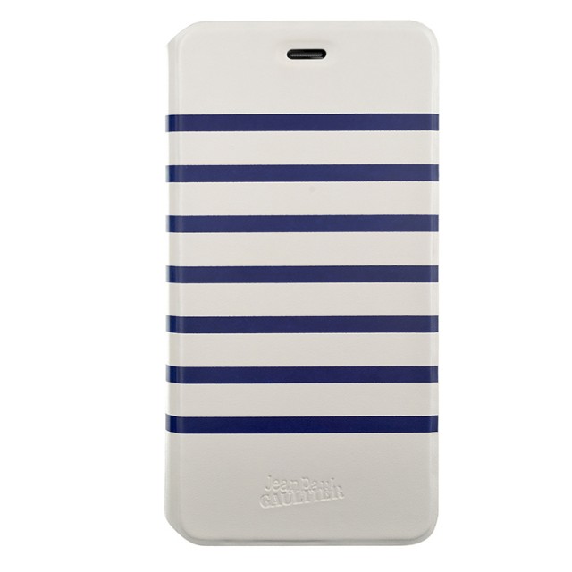 Jean Paul Gaultier Folio case "Marinière" (white & navy) - Packshot