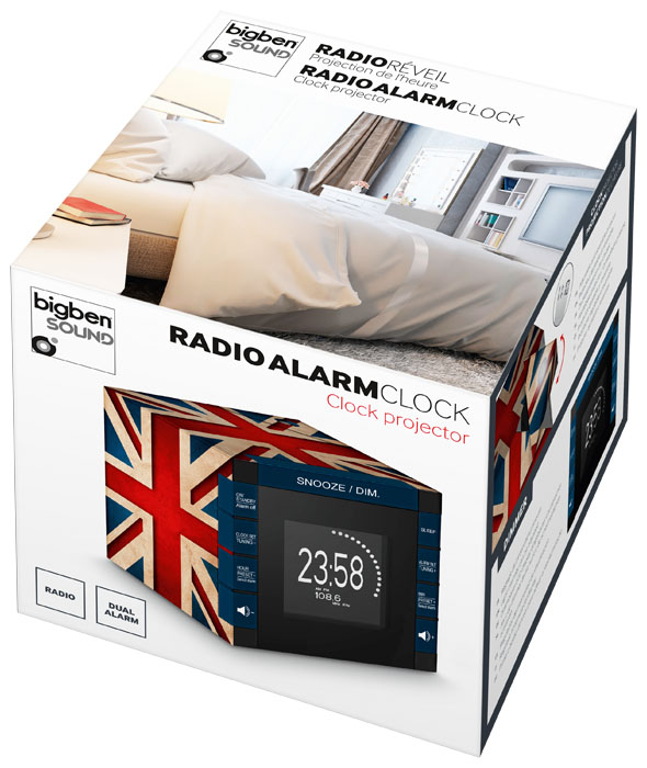 Radio Alarm Clock Projector "Union Jack" - Immagine #4