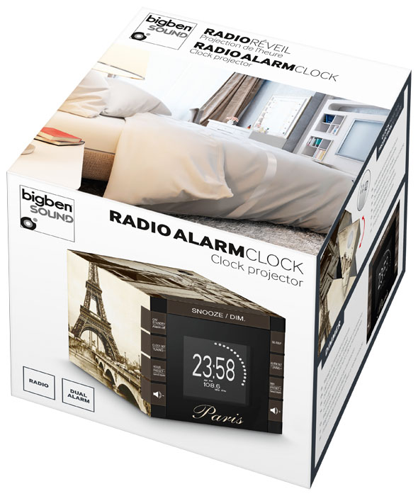 Radio Alarm Clock Projector "Paris" - Immagine #2