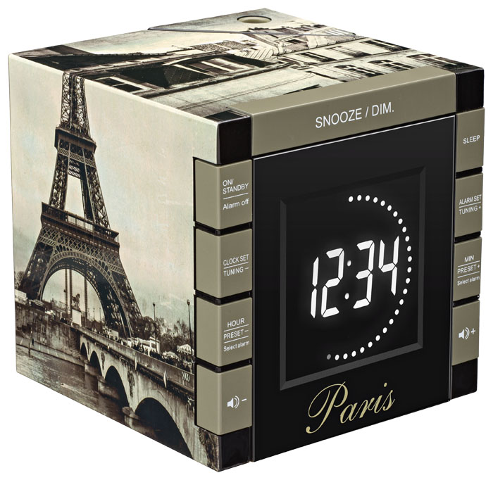 Radio Alarm Clock Projector "Paris" - Packshot