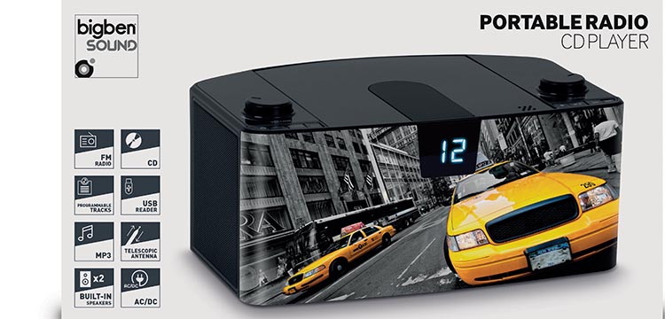 Radio Lettore CD portatile Bluetooth® Taxi, Bigben Interactive Italia -  Metronic Italia